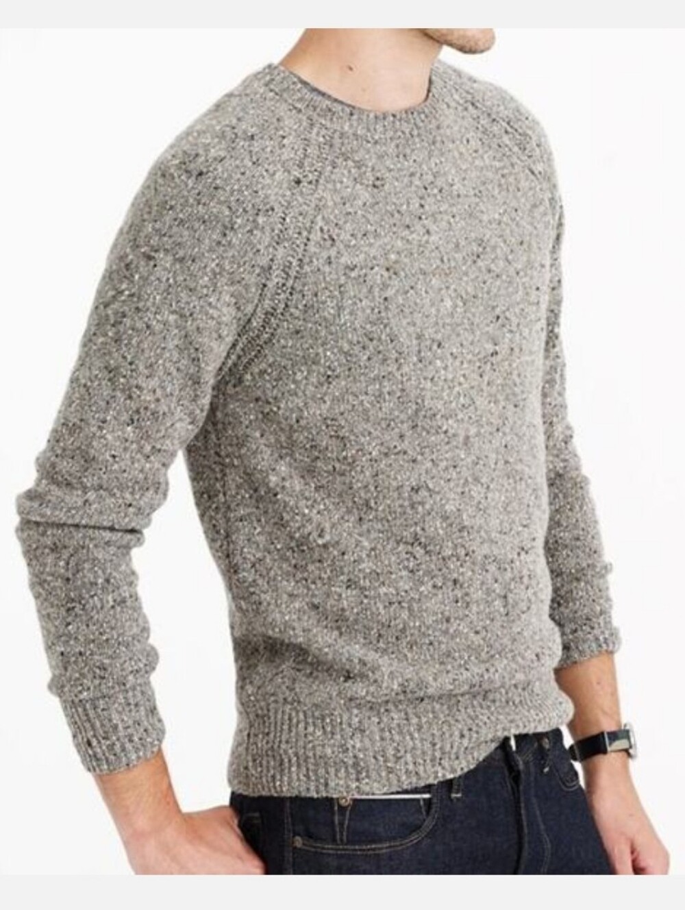 J. Crew Men's Donegal Wool Sweater Sz Large